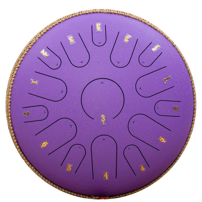 Steel tongue drum 36 cm en finition violette