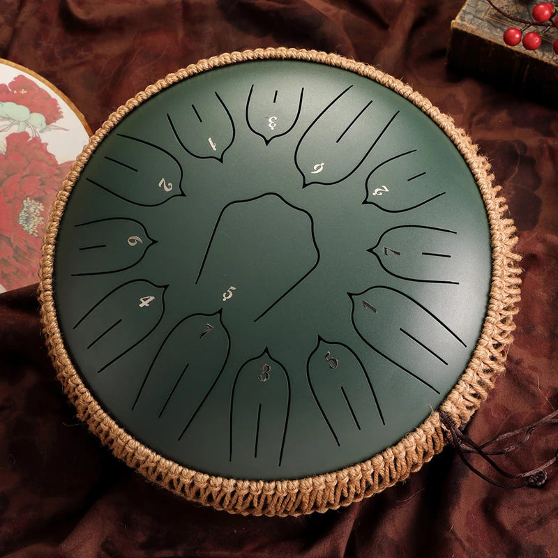 Tongue drum Hluru, vue de dessus