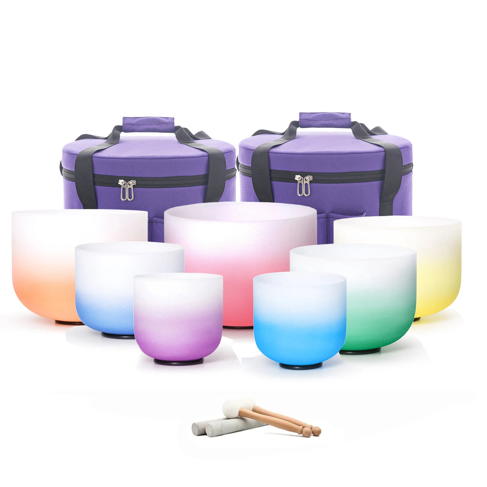 Set Prisme · 7 bols chantants colorés · 432 Hz