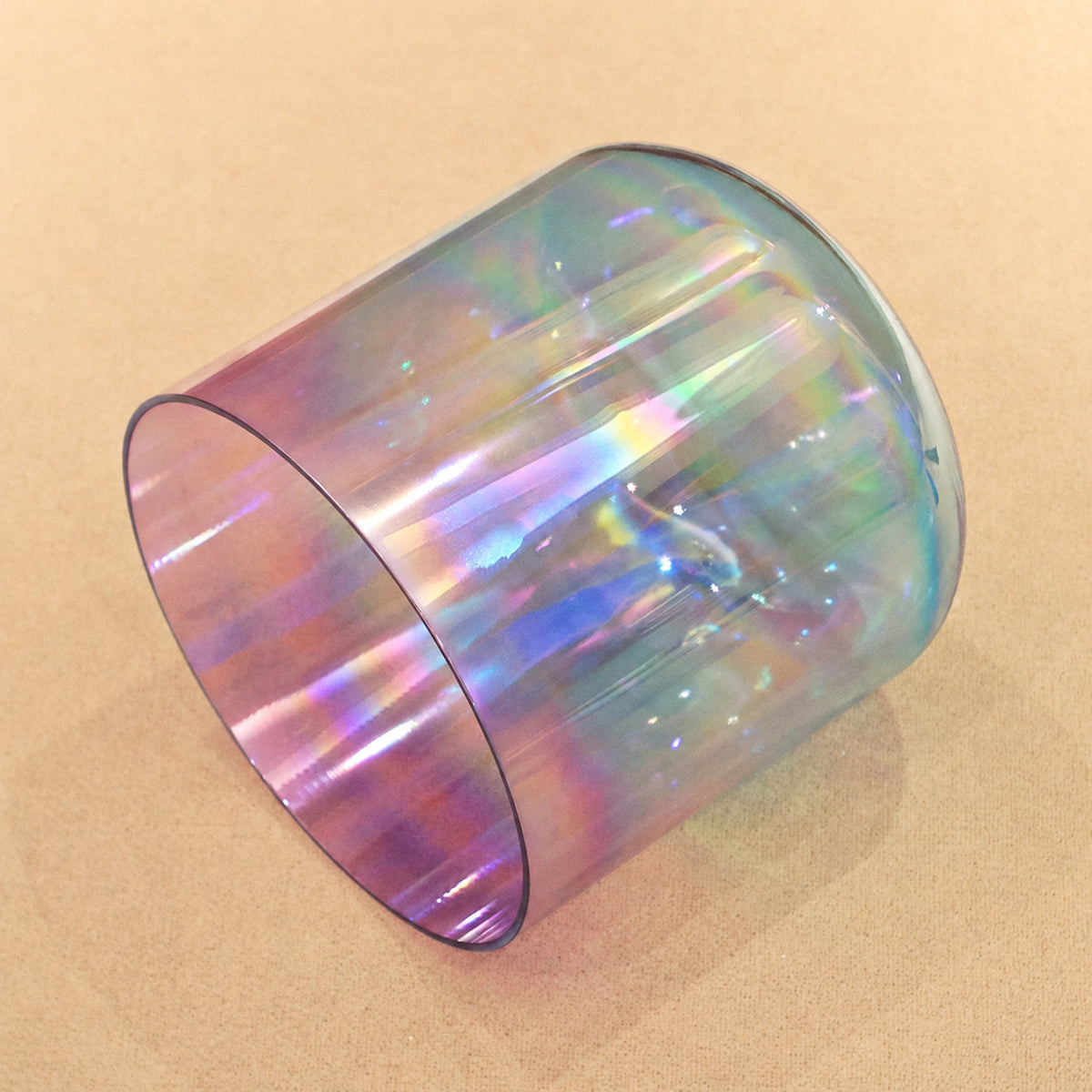 Nébuleuse · bol chantant en cristal irisé